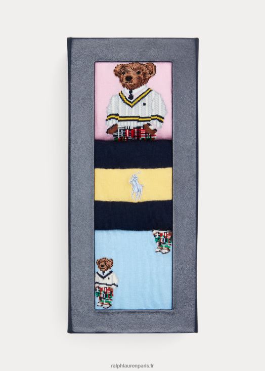 coffret cadeau 3 chaussettes ours polo 46T60T2322 Hommes Ralph Lauren assorti