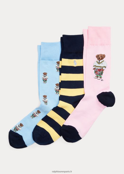 coffret cadeau 3 chaussettes ours polo 46T60T2322 Hommes Ralph Lauren assorti