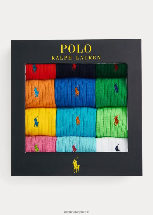coffret cadeau signature pony crew 12 chaussettes 46T60T2324 Hommes Ralph Lauren assorti