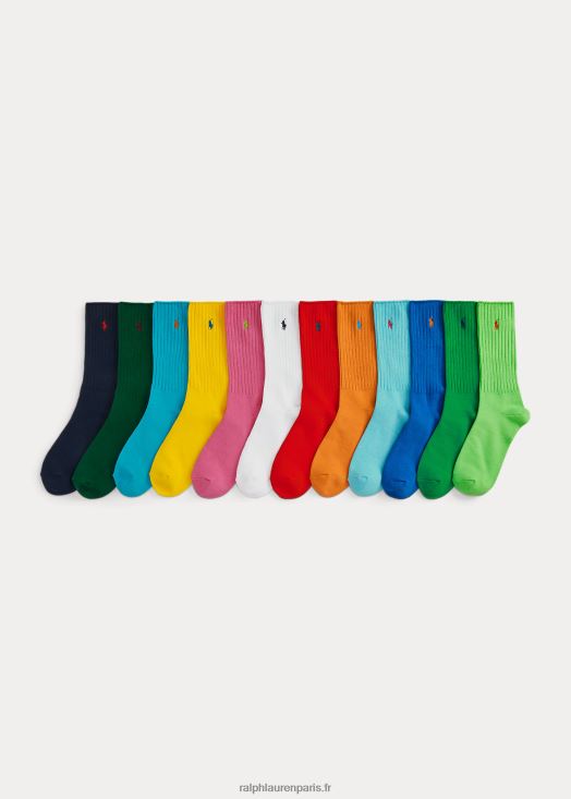 coffret cadeau signature pony crew 12 chaussettes 46T60T2324 Hommes Ralph Lauren assorti