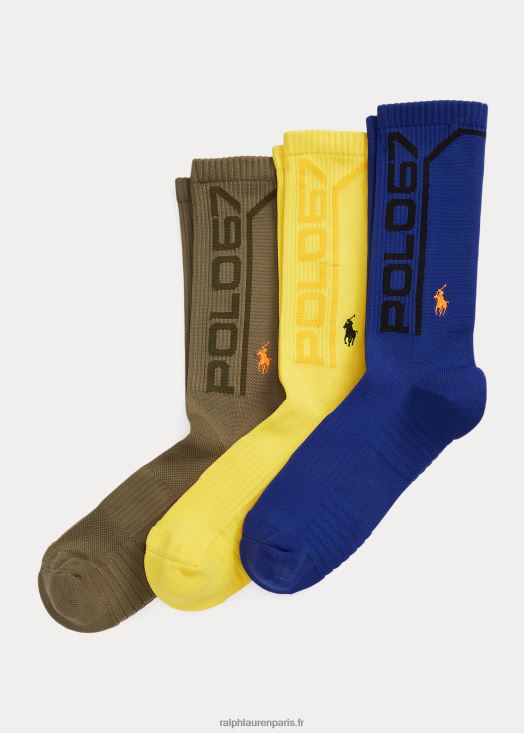 lot de 3 paires de chaussettes mi-mollet performantes 46T60T2318 Hommes Ralph Lauren assorti