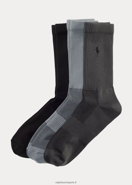 lot de 3 paires de chaussettes poly tech 46T60T8809 Hommes Ralph Lauren gris assorti
