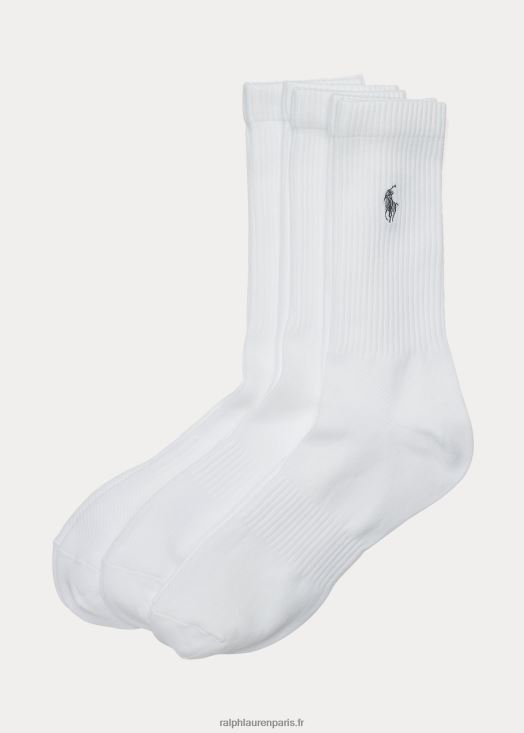 lot de 3 paires de chaussettes poly tech 46T60T8810 Hommes Ralph Lauren blanc