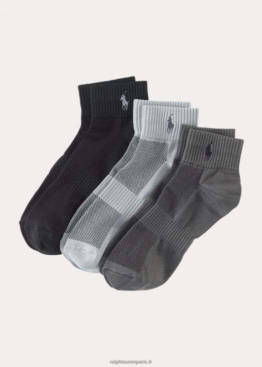 lot de 3 paires de socquettes de sport 46T60T8805 Hommes Ralph Lauren gris assorti