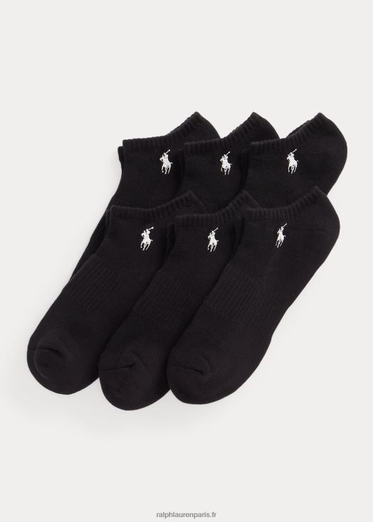 lot de 6 paires de chaussettes basses en coton mélangé 46T60T2544 Hommes Ralph Lauren noir