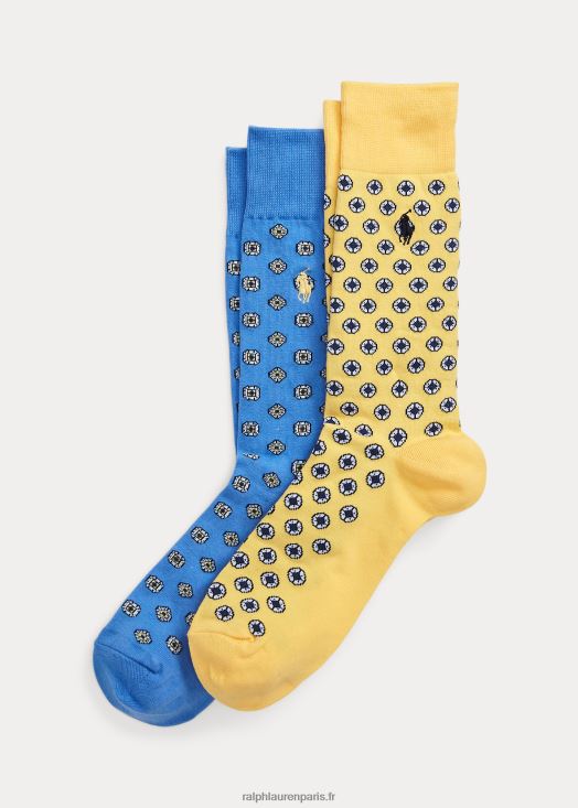 médaillon pantalon chaussette lot de 2 46T60T2369 Hommes Ralph Lauren jaune doux