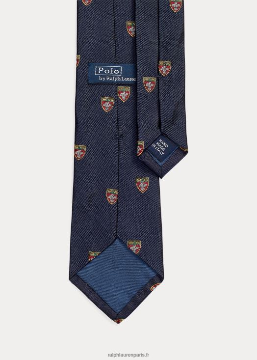 cravate club en reps de soie 46T60T2259 Hommes Ralph Lauren marine