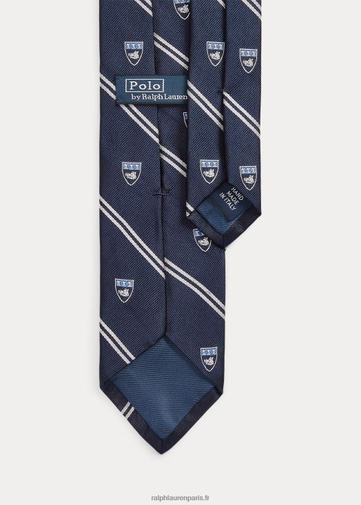 cravate club en reps de soie 46T60T2528 Hommes Ralph Lauren marine
