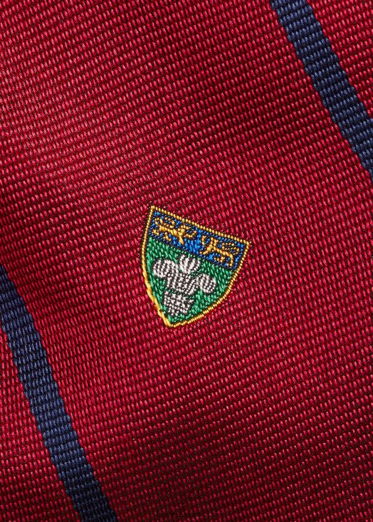cravate club en soie à rayures 46T60T2269 Hommes Ralph Lauren rouge