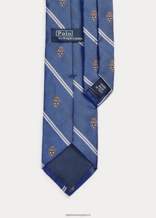 cravate club rayée en soie repp 46T60T2234 Hommes Ralph Lauren bleu