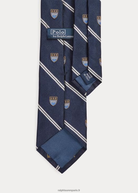 cravate club rayée en soie repp 46T60T2529 Hommes Ralph Lauren marine