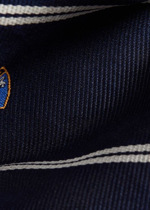 cravate club rayée en soie repp 46T60T2529 Hommes Ralph Lauren marine
