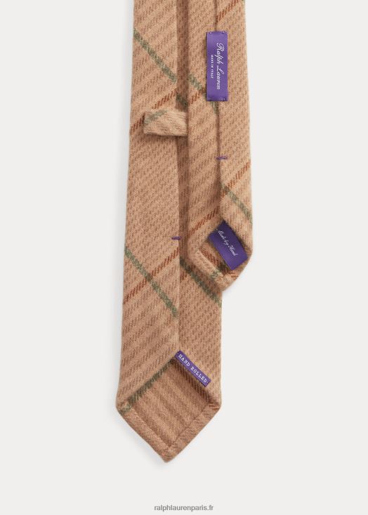 cravate en cachemire à carreaux 46T60T8936 Hommes Ralph Lauren camel multi/marron/bleu