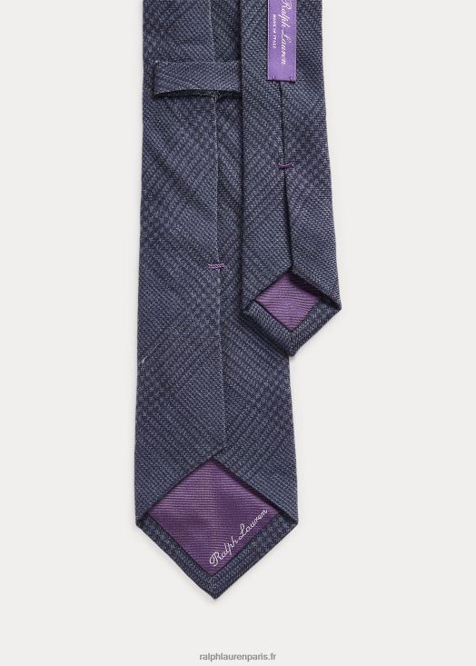cravate en cachemire et soie à imprimé Prince de Galles 46T60T8949 Hommes Ralph Lauren bleu marine/poussière