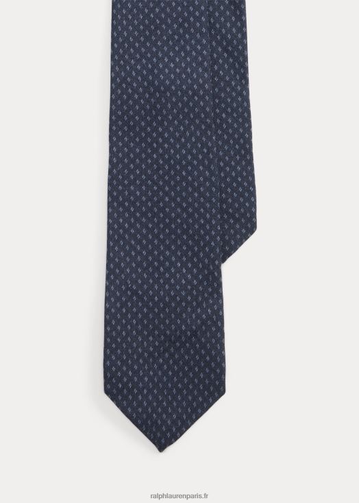 cravate en cachemire et soie à losanges 46T60T8958 Hommes Ralph Lauren bleu marine/poussière
