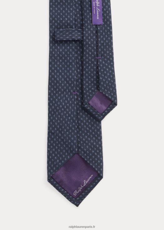 cravate en cachemire et soie à losanges 46T60T8958 Hommes Ralph Lauren bleu marine/poussière