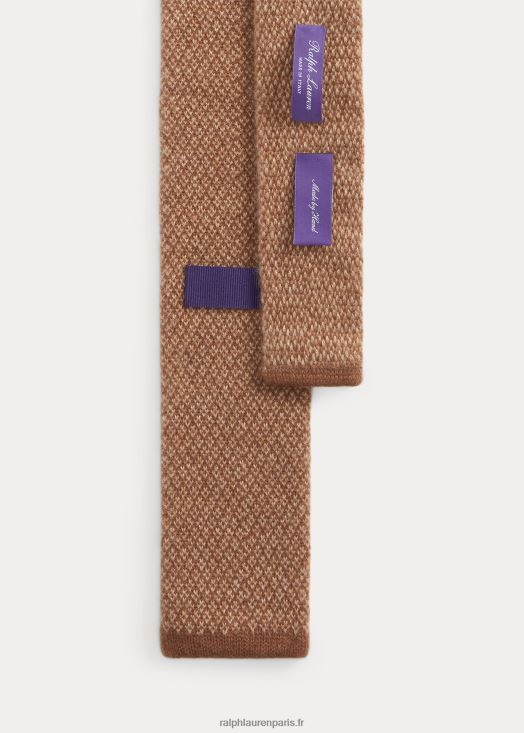 cravate en cachemire à losanges œil-de-perdrix 46T60T8933 Hommes Ralph Lauren moka/chameau