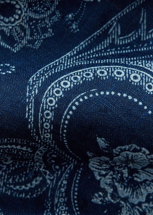 cravate en coton imprimé à la main 46T60T8823 Hommes Ralph Lauren indigo