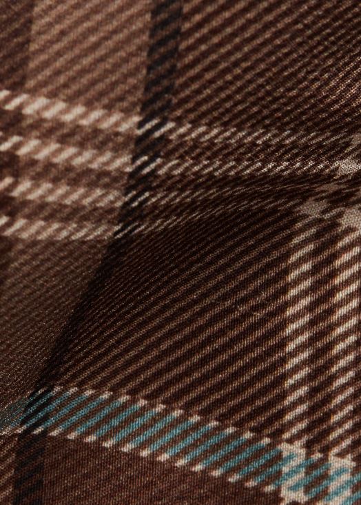 cravate en crêpe de soie à imprimé tartan 46T60T8923 Hommes Ralph Lauren marron clair multi