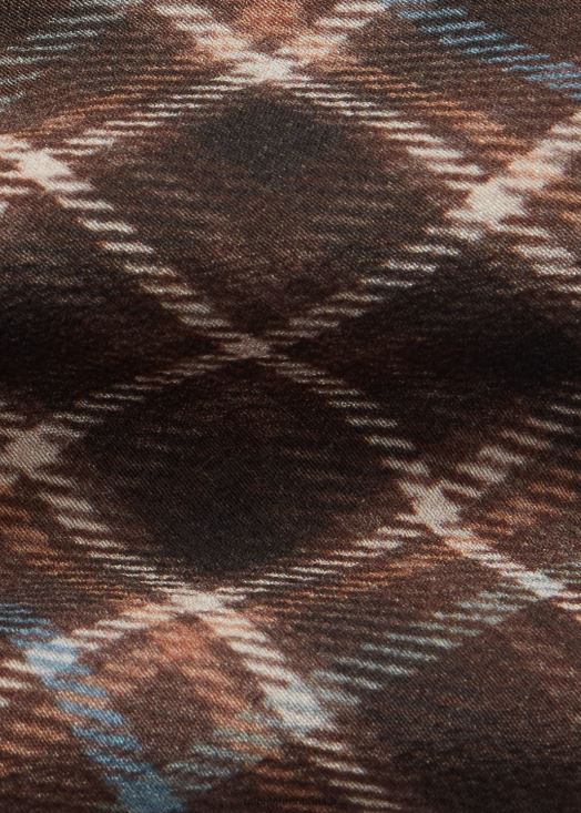 cravate en crêpe de soie à imprimé tartan 46T60T8930 Hommes Ralph Lauren marron clair/multicolore