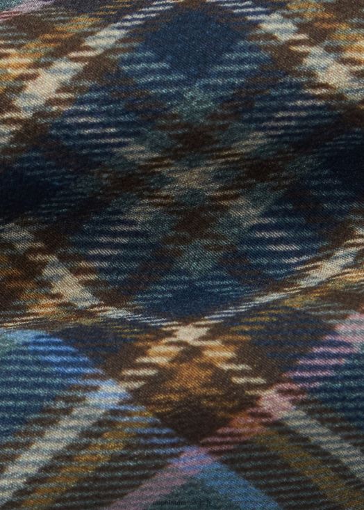 cravate en crêpe de soie à imprimé tartan 46T60T8931 Hommes Ralph Lauren embruns marins multi