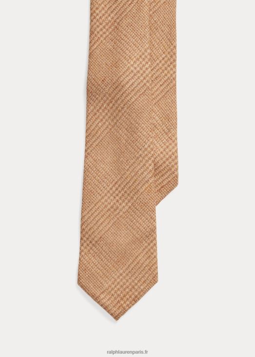cravate en laine Prince de Galles 46T60T8927 Hommes Ralph Lauren camel/marron
