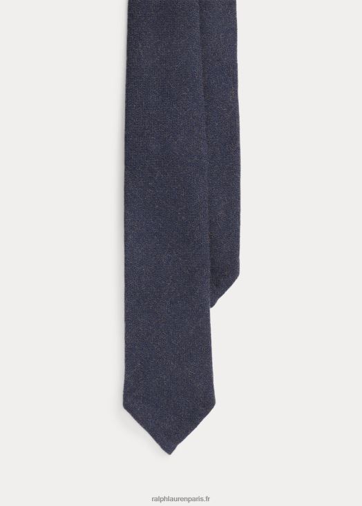 cravate en poil de chameau tressé 46T60T8946 Hommes Ralph Lauren pierre bleue