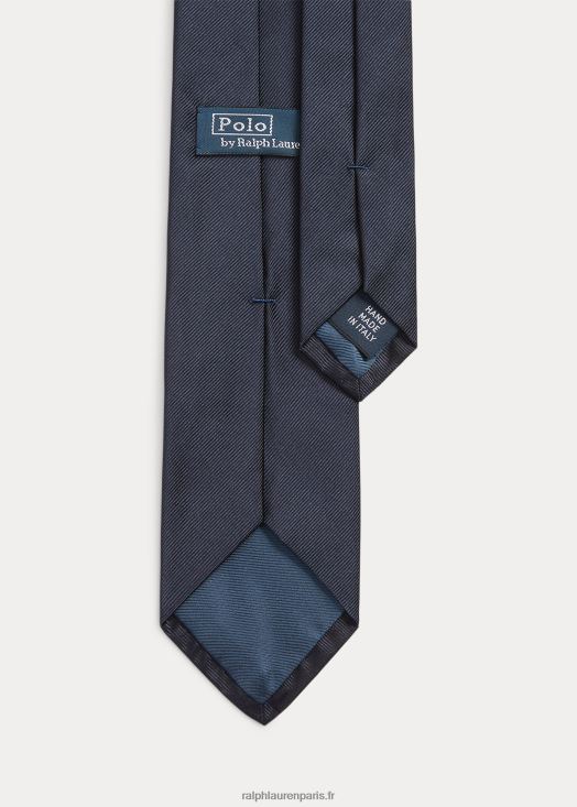 cravate en reps de soie 46T60T2255 Hommes Ralph Lauren marine