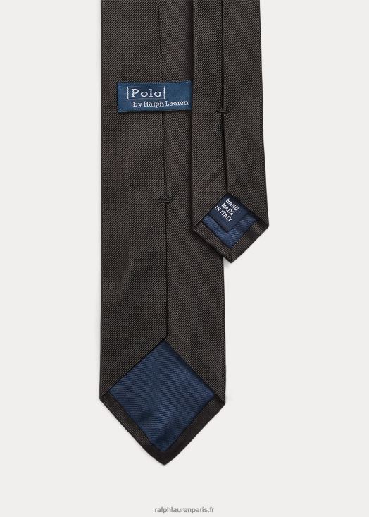 cravate en reps de soie 46T60T2256 Hommes Ralph Lauren noir