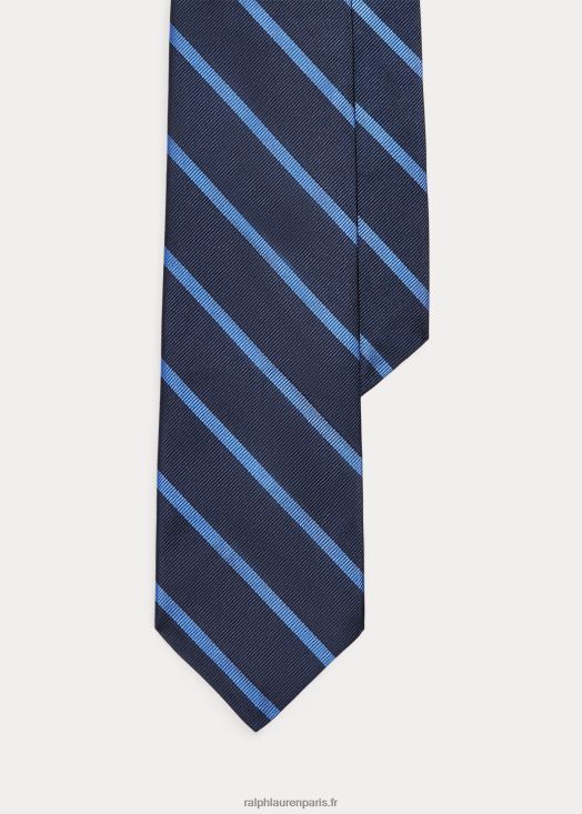 cravate en reps de soie à rayures 46T60T2531 Hommes Ralph Lauren marine/royal