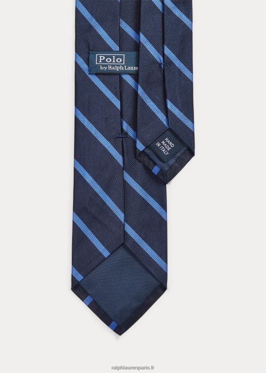 cravate en reps de soie à rayures 46T60T2531 Hommes Ralph Lauren marine/royal