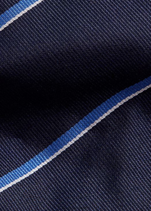 cravate en reps de soie à rayures 46T60T2677 Hommes Ralph Lauren bleu marine
