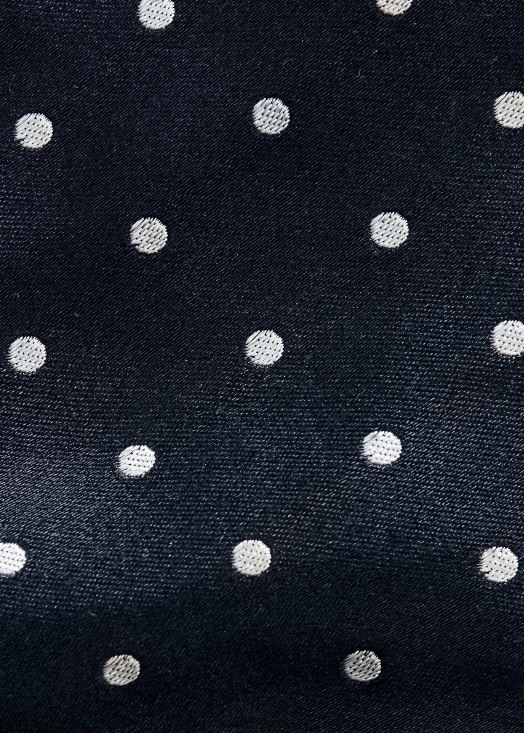 cravate en satin de soie à pois 46T60T2686 Hommes Ralph Lauren bleu marine foncé
