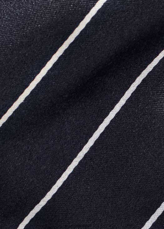 cravate en satin de soie à rayures 46T60T9026 Hommes Ralph Lauren bleu marine foncé