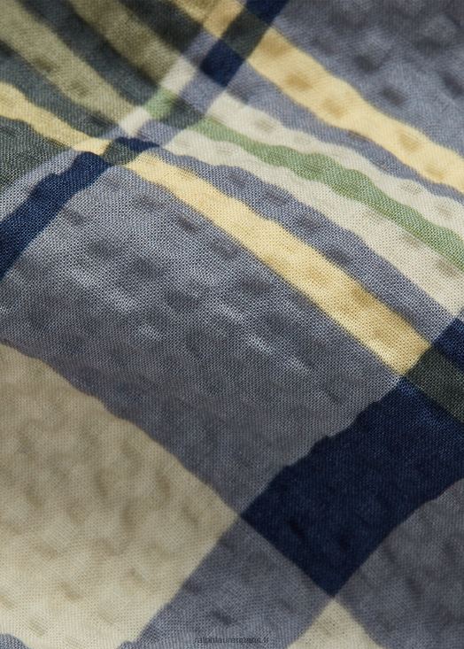 cravate en seersucker à imprimé madras fait main 46T60T8824 Hommes Ralph Lauren vert/crème/multicolore