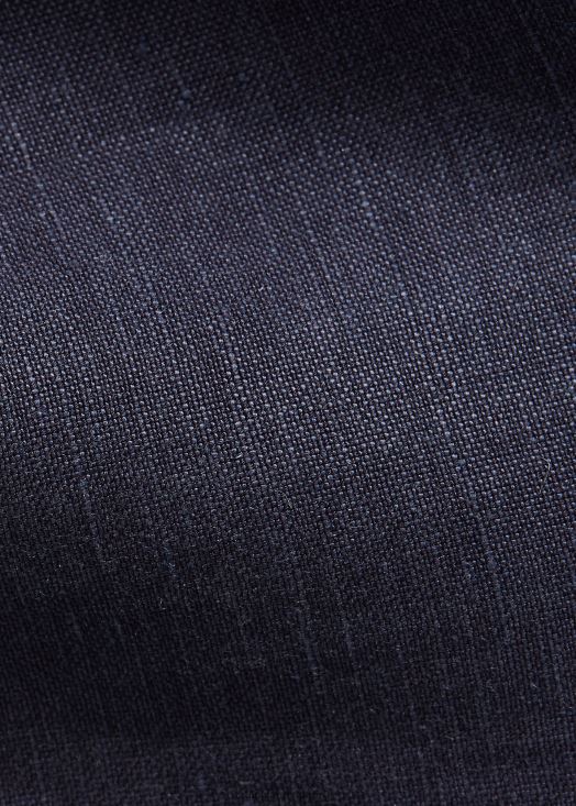 cravate en sergé de soie et de lin 46T60T8941 Hommes Ralph Lauren marine