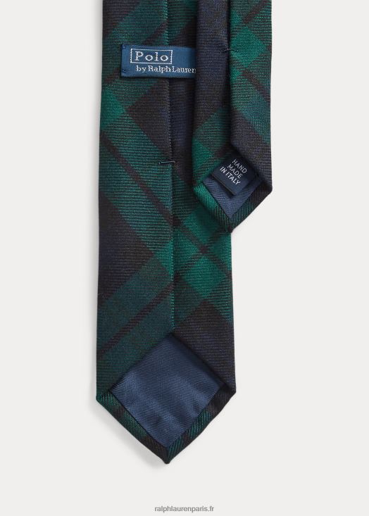 cravate en soie à carreaux 46T60T2276 Hommes Ralph Lauren marine/vert