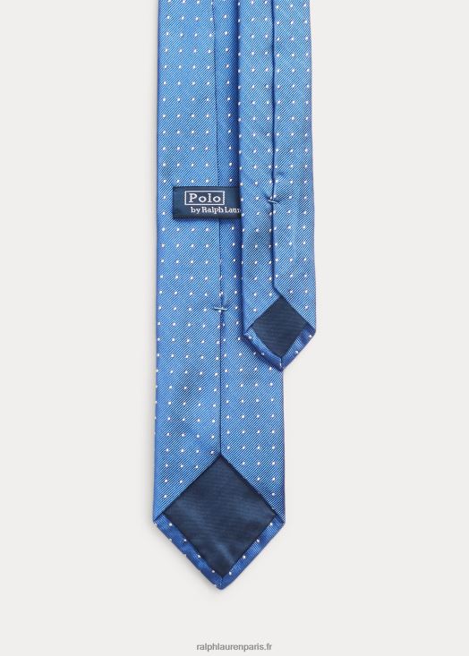 cravate en soie à pois 46T60T2284 Hommes Ralph Lauren bleu blanc