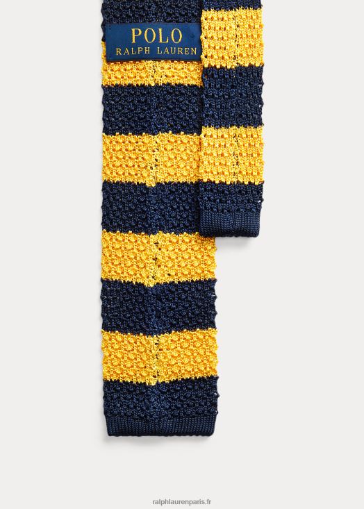cravate en soie à rayures 46T60T2263 Hommes Ralph Lauren marine/or