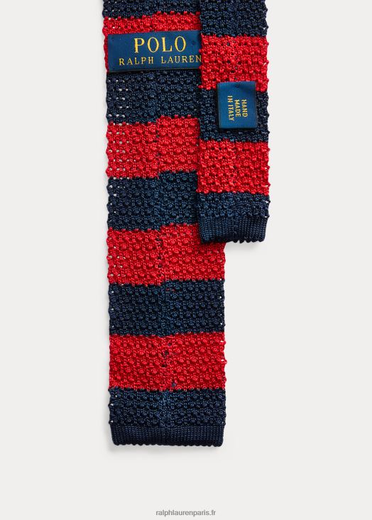 cravate en soie à rayures 46T60T2265 Hommes Ralph Lauren marine/rouge