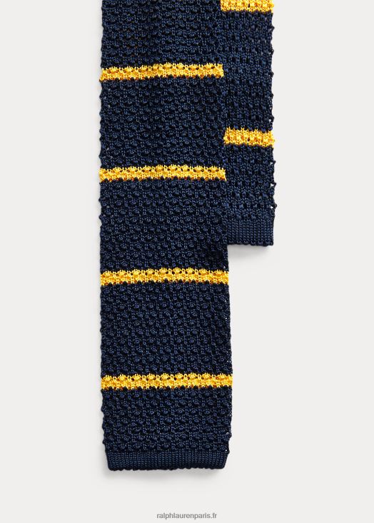 cravate en soie à rayures 46T60T2281 Hommes Ralph Lauren marine/or