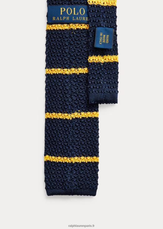 cravate en soie à rayures 46T60T2281 Hommes Ralph Lauren marine/or