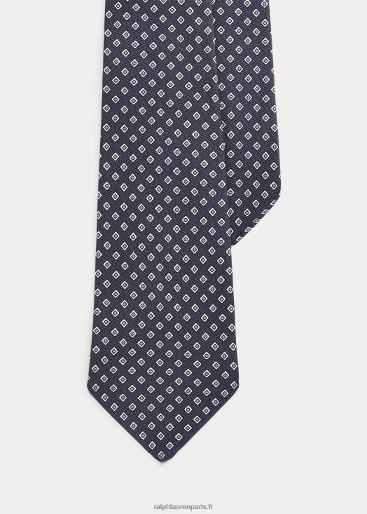 cravate en soie soignée d'inspiration vintage 46T60T2506 Hommes Ralph Lauren marine