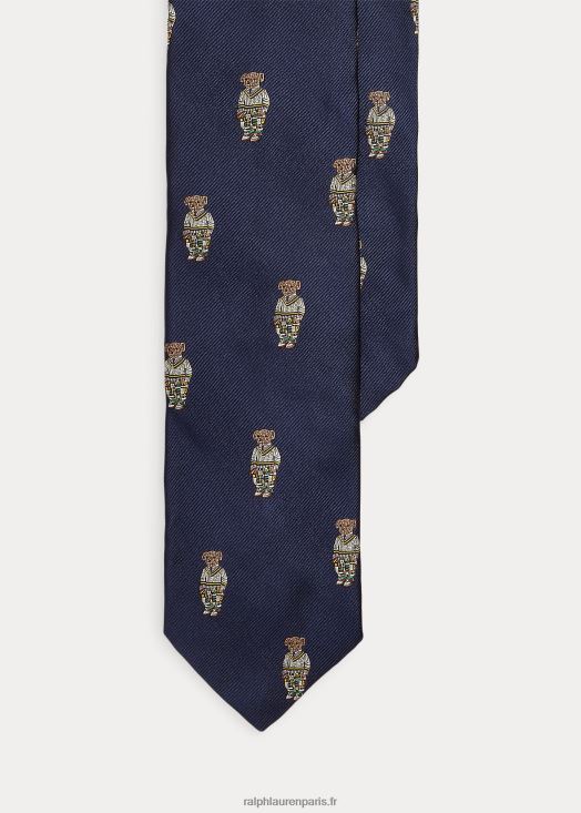 cravate polo bear en soie repp 46T60T2414 Hommes Ralph Lauren marine