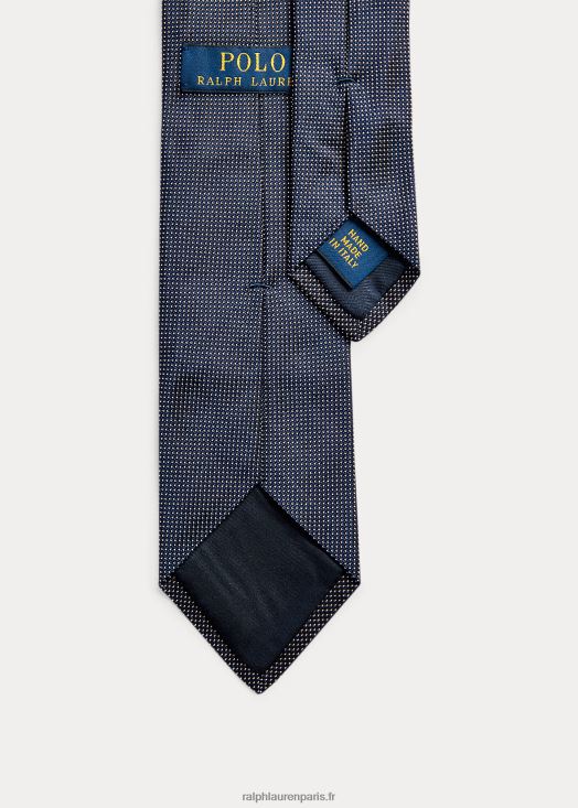 cravate étroite en soie à pois 46T60T2649 Hommes Ralph Lauren marine/blanc
