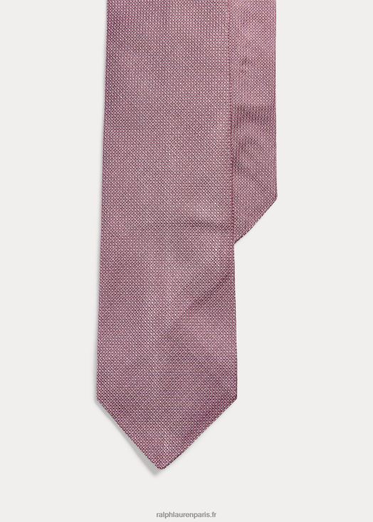 cravate étroite en soie à pois 46T60T2650 Hommes Ralph Lauren rose/blanc