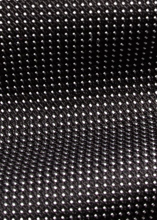 cravate étroite en soie à pois 46T60T2651 Hommes Ralph Lauren noir blanc