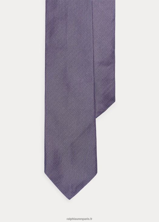 cravate étroite en soie à pois 46T60T2652 Hommes Ralph Lauren violet/blanc