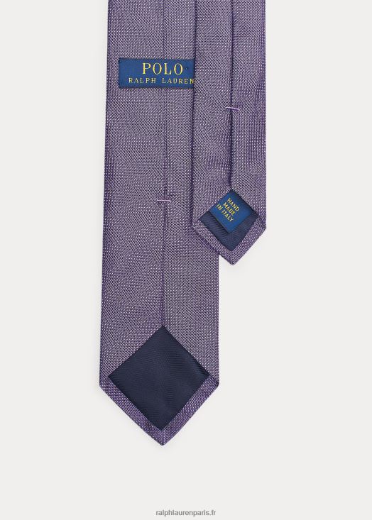 cravate étroite en soie à pois 46T60T2652 Hommes Ralph Lauren violet/blanc