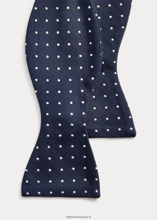 noeud papillon en reps de soie à pois 46T60T2287 Hommes Ralph Lauren marine/blanc